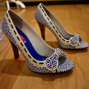 Betsey Johnson Polka Dot Heels 8.5